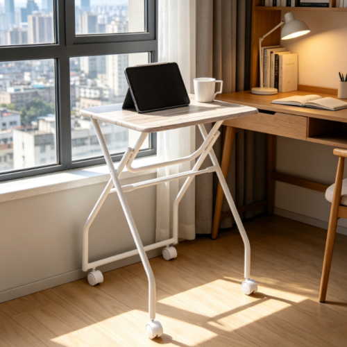 Children’s Study Desk with Top Shelf, Space Saving, Scratch-Resistant Tabletop for Regular Use